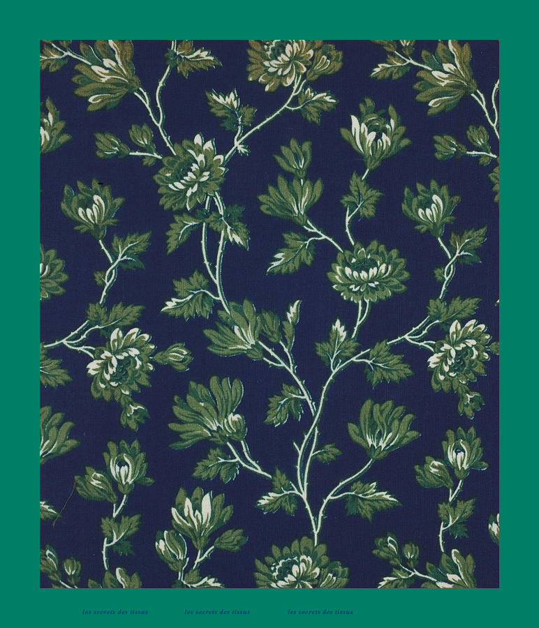 Pattern Drawing - French Fabrics First Half Of The Nineteenth Century 1800 #5 by French School