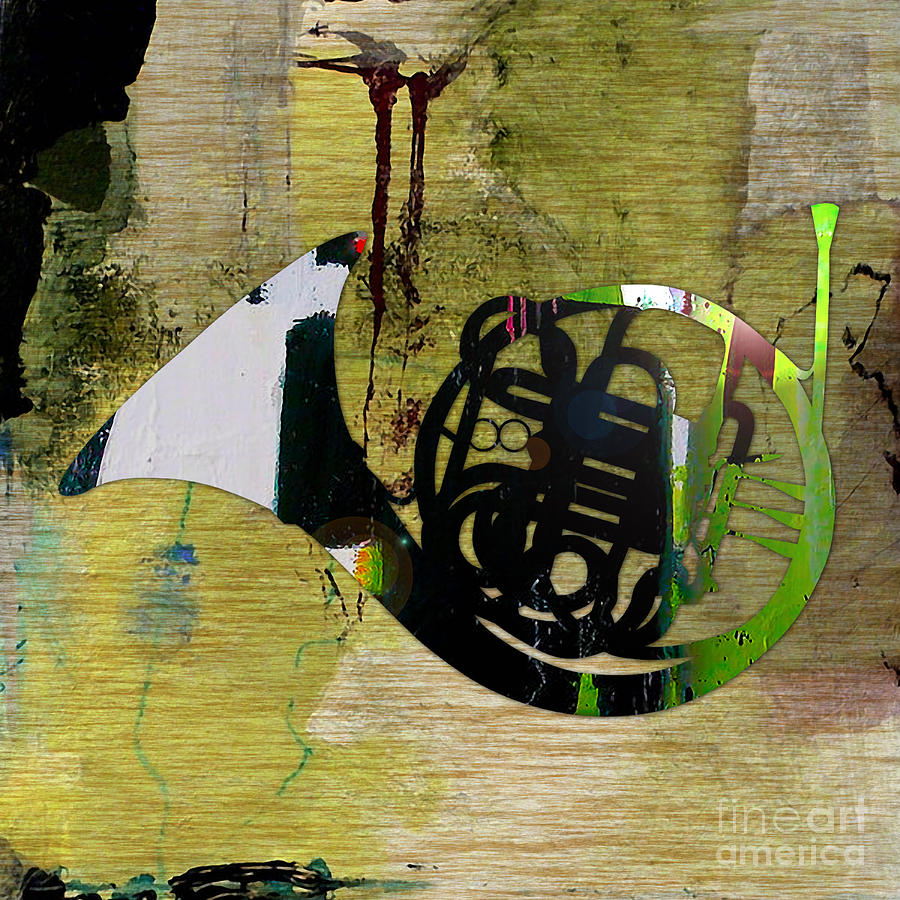 French Horn Mixed Media - French Horn #5 by Marvin Blaine
