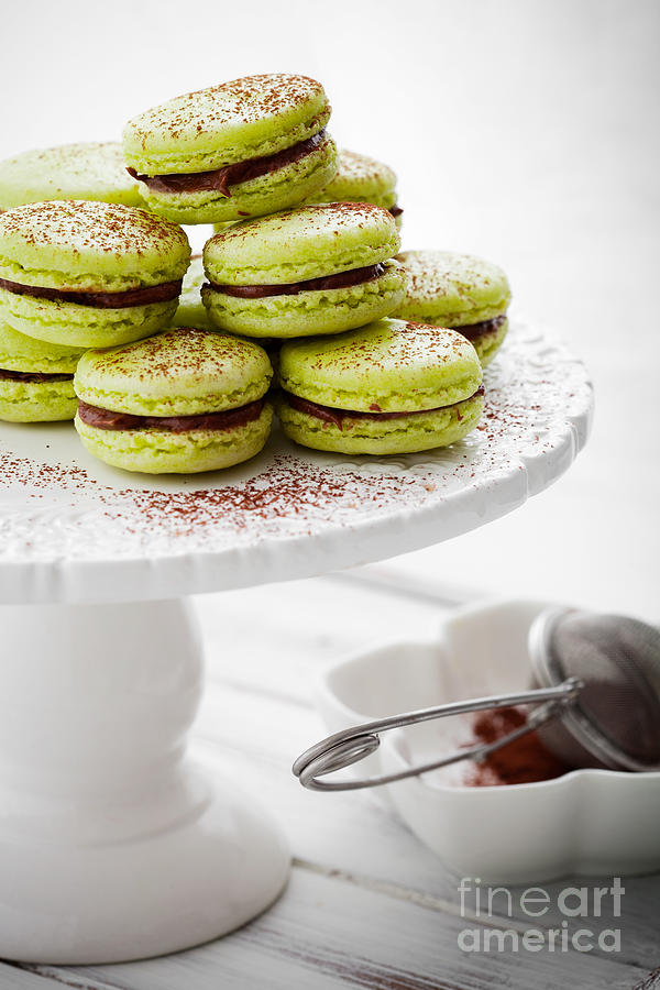Cake Photograph - French macaroons #5 by Kati Finell