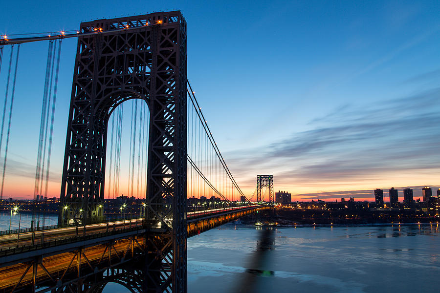 George Washington Bridge at Sunrise Photograph by Richard Temple | Pixels