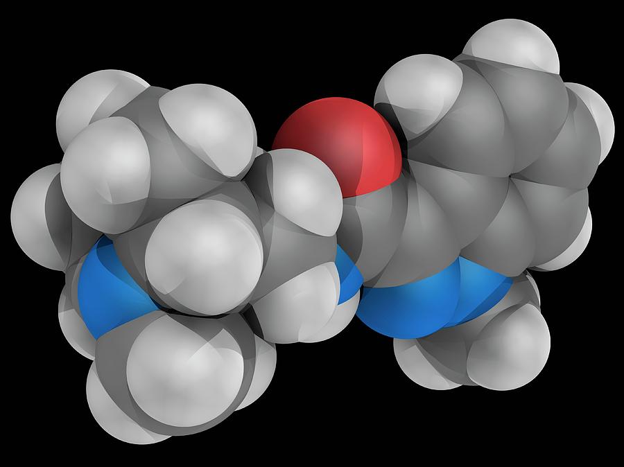 Illustration Photograph - Granisetron Drug Molecule #5 by Laguna Design/science Photo Library