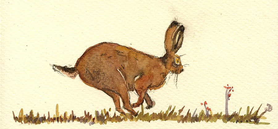 Wildlife Painting - Hare #5 by Juan  Bosco