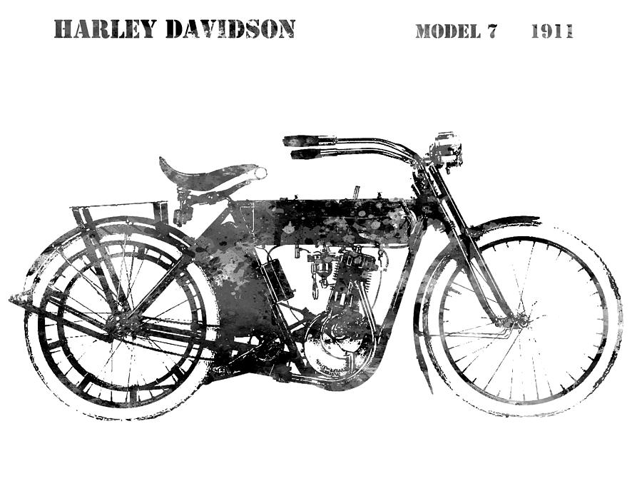 Harley Davidson Model 7 1911 #6 Digital Art by Patricia Lintner