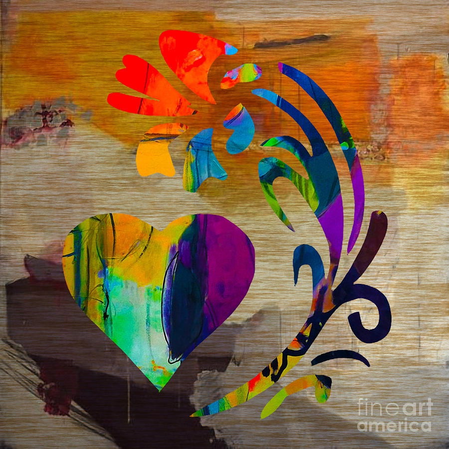 Flower Mixed Media - Heart and Flowers #5 by Marvin Blaine