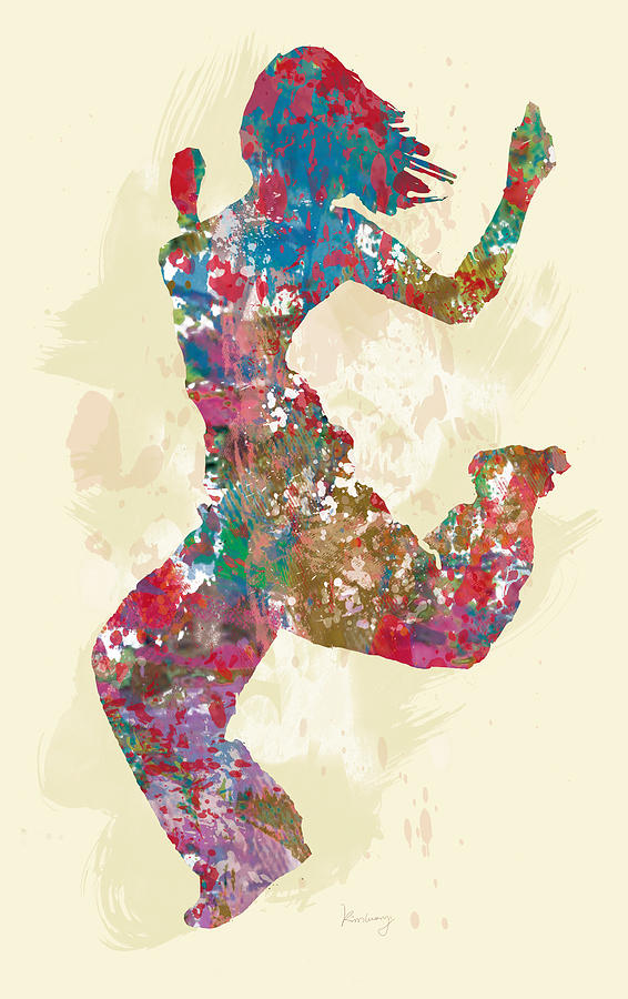 Portrait Drawing - Hip Hop Street Dancing  pop stylised art poster #5 by Kim Wang