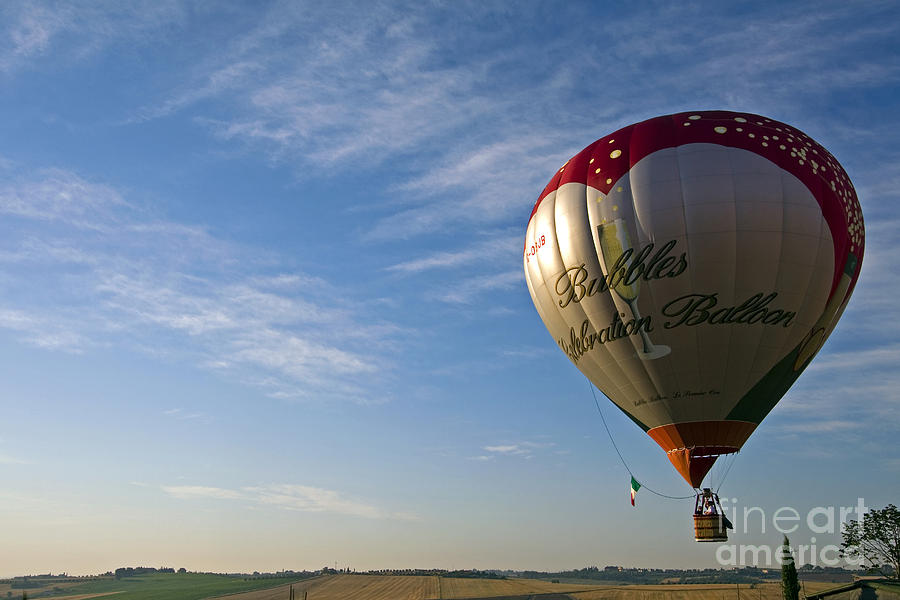 Transportation Photograph - Hot Air Balloon, Italy #5 by Tim Holt