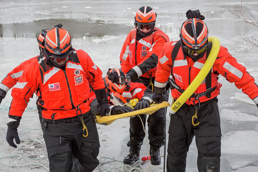 Ice Rescue Demonstration #5 Photograph by Jim West/science Photo Library