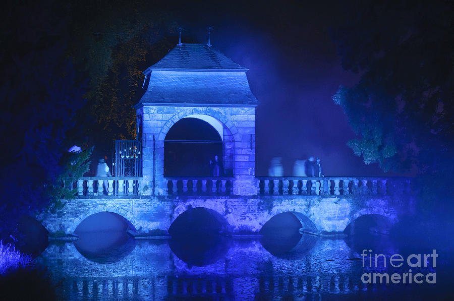 Blue Photograph - Illumina Light Show At Schloss Dyck Germany by David Davies Blue Photograph - Illumina Light Show At Schloss Dyck Germany by David Davies