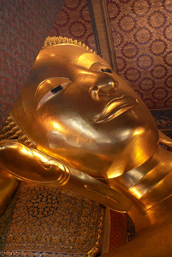 Images of the Reclining Buddha at Wat Pho #5 Digital Art by Carol Ailles