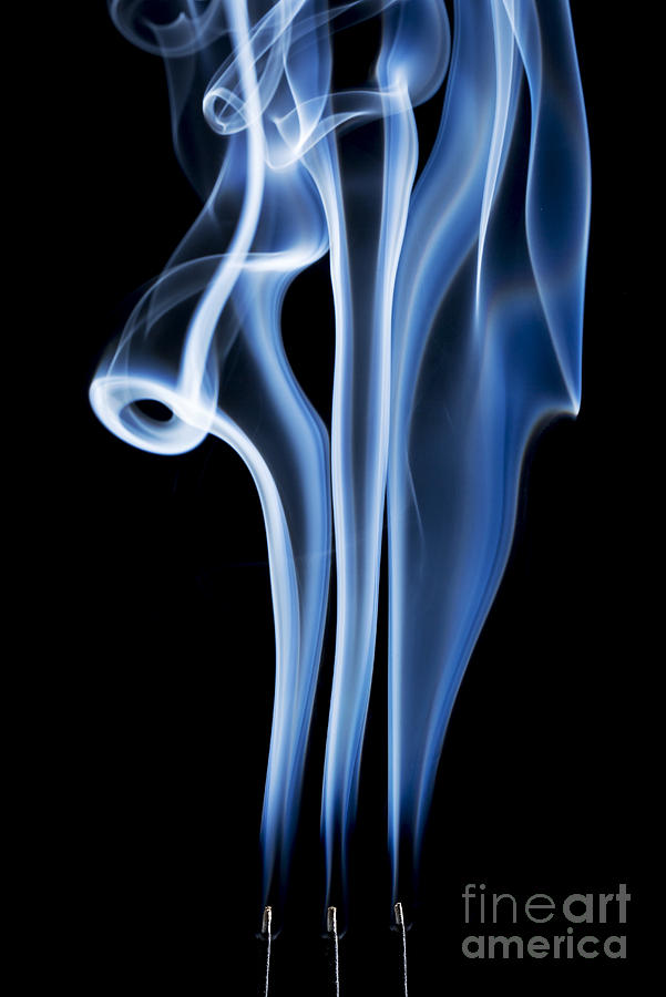Incense Smoke Abstract #5 Photograph by Marek Uliasz