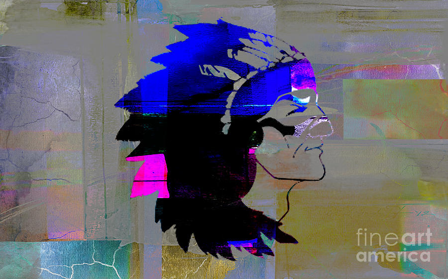 Indian Mixed Media - Indian Chief #5 by Marvin Blaine