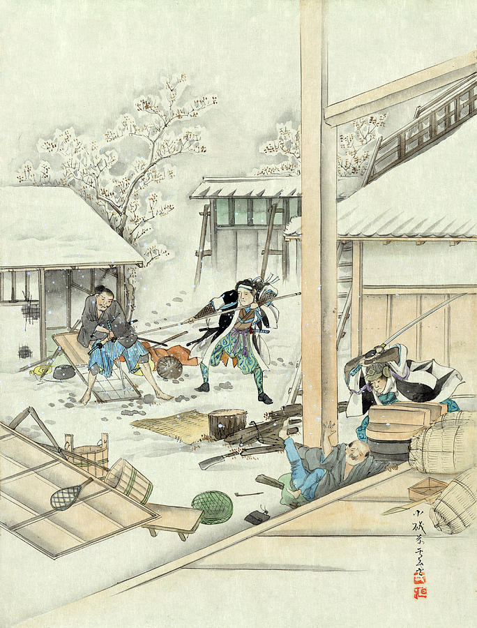 Winter Painting - Japan Chushingura #5 by Granger