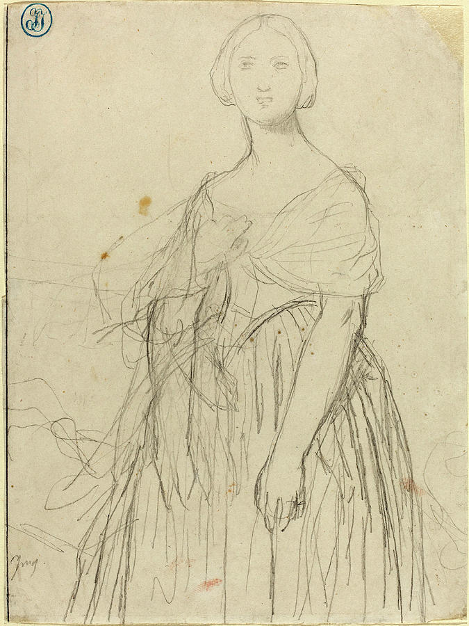 Jeanaugustedominique Ingres French, 1780 1867 Drawing by Quint Lox