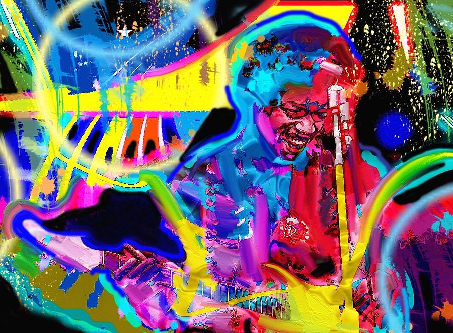 Jimi Hendrix Painting by Bogdan Floridana Oana