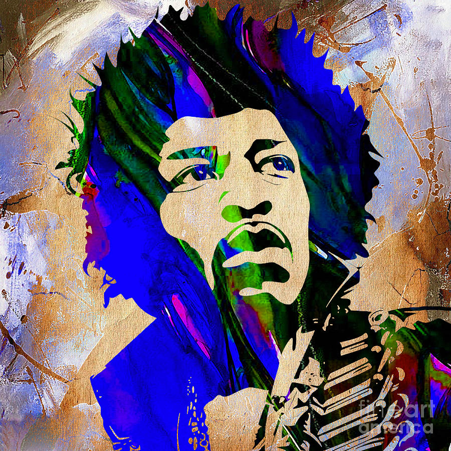 Cool Mixed Media - Jimi Hendrix Collection #5 by Marvin Blaine