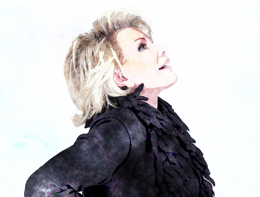 Joan Rivers Portrait Painting by MotionAge Designs