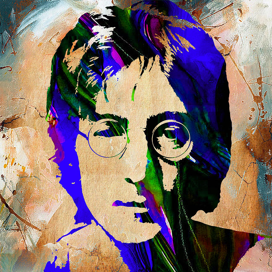 The Beatles Mixed Media - John Lennon Painting #1 by Marvin Blaine
