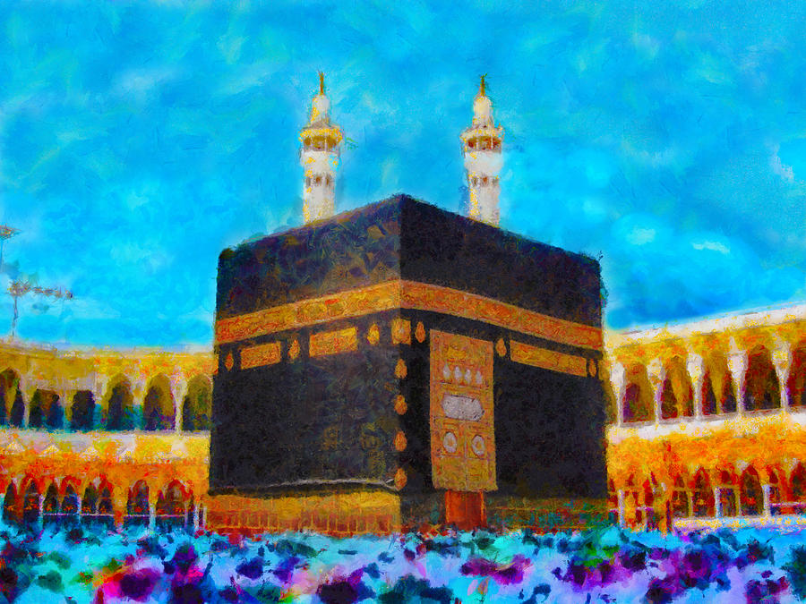 Islam Digital Art - Kabah / Kaaba #5 by Islamprint Dotcom