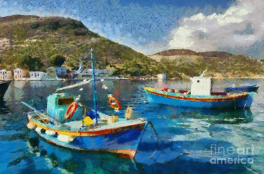 Kastellorizo island #6 Painting by George Atsametakis