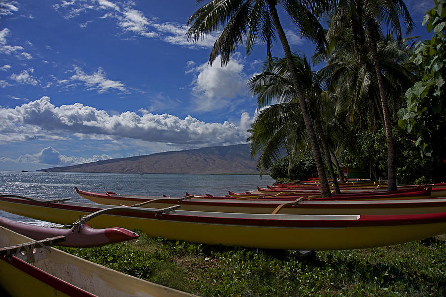 Kihei Canoes #5 Photograph by James Roemmling