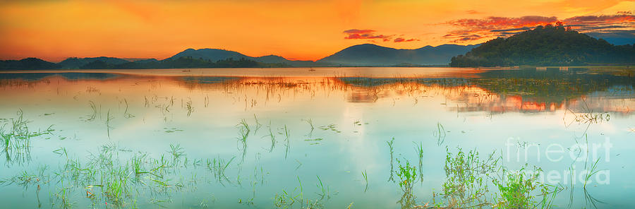 Sunset Photograph - Lak Lake #5 by MotHaiBaPhoto Prints