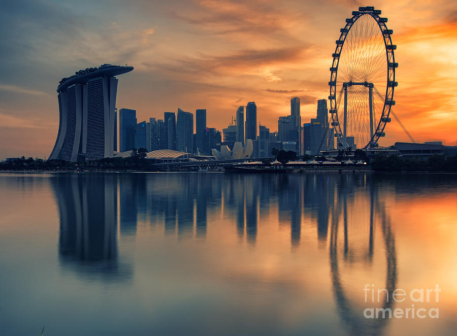 Landscape of the Singapore #5 Photograph by Anek Suwannaphoom