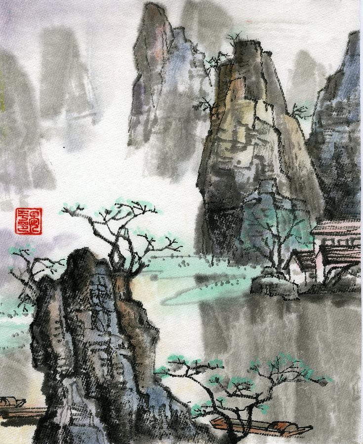 Landscape #5 Painting by Ping Yan