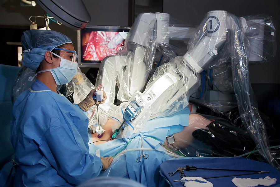 Laparoscopic Robotic Cancer Surgery Photograph by Jim West | Fine Art ...