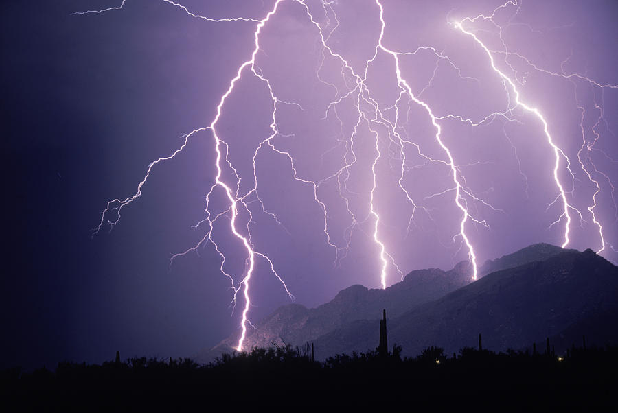 Lightning Over Tucson #5 Photograph by Ralph Wetmore