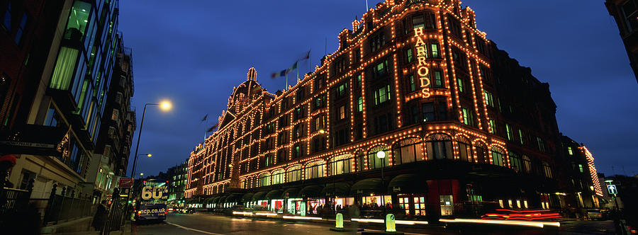 London Photograph - Low Angle View Of Buildings Lit #5 by Panoramic Images