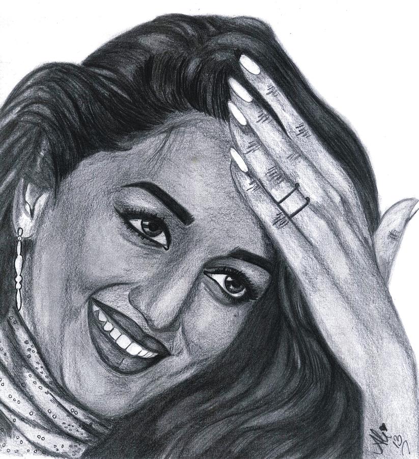 Madhuri Dixit, A truly splendid drawing of Madhuri as Kajri from...
