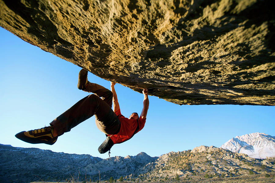 Man Bouldering On An Overhang Photograph by Corey Rich - Fine Art America