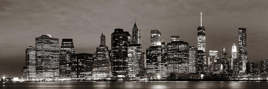 Manhattan At Night Photograph