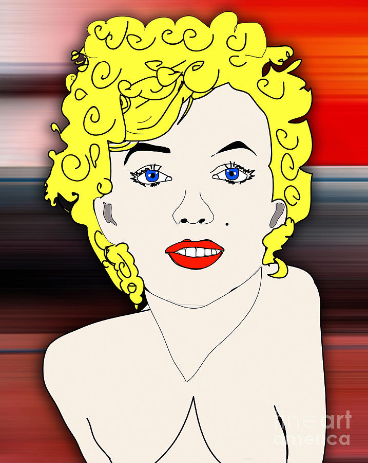 Marylin Monroe Painting #6 Mixed Media by Marvin Blaine