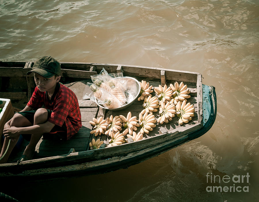 Transportation Photograph - Mekong floating market #5 by Nikita Buida