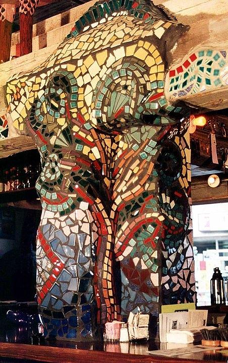Mosaics at the Crystal Ballroom #5 Ceramic Art by Charles Lucas