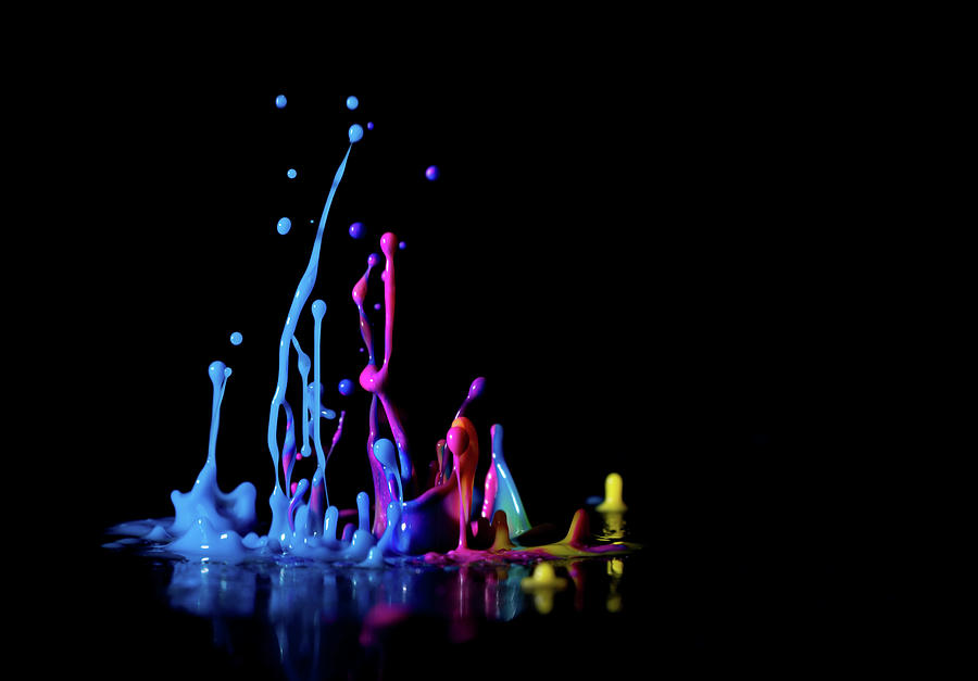 Multicoloured Splashes Photograph by Wladimir Bulgar/science Photo Library