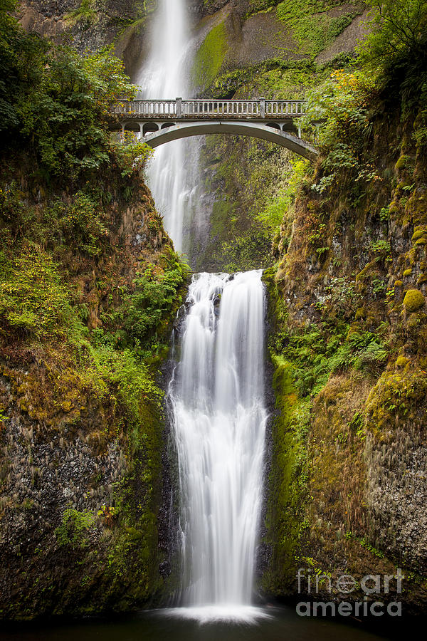 Waterfall Photograph - Multnomah Falls - Columbia River Gorge - Oregon by Brian Jannsen