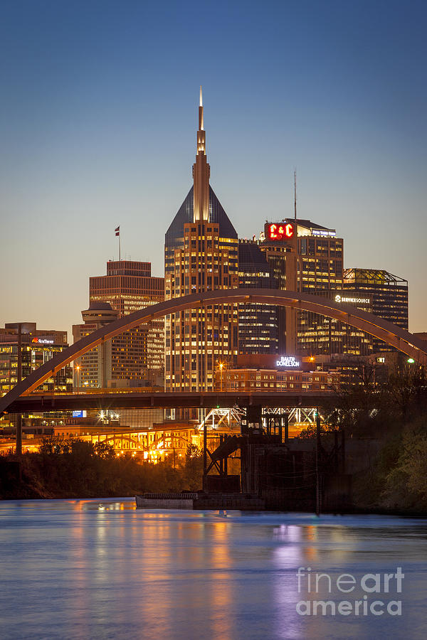 Nashville Skyline - Tennessee Photograph by Brian Jannsen - Pixels