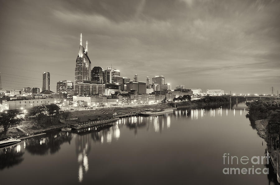 Nashville Photograph - Nashville TN skyline  #5 by Jeremy Holmes
