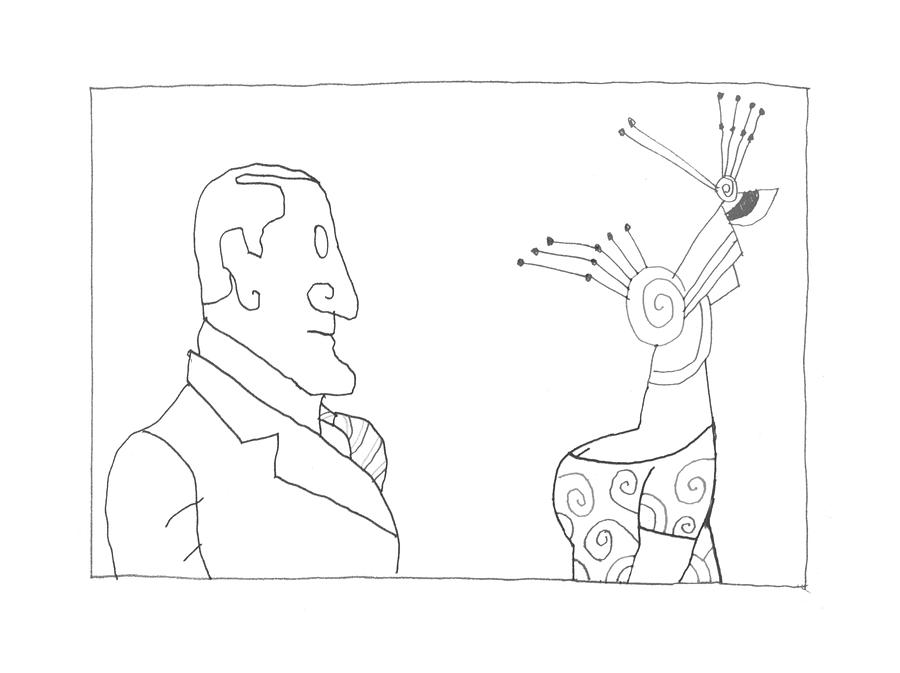 New Yorker February 20th, 1995 #5 Drawing by Saul Steinberg New Yorker February 20th, 1995 #5 Drawing by Saul Steinberg