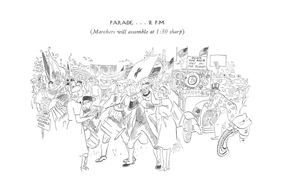 New Yorker July 4th, 1942 #5 Drawing by Garrett Price