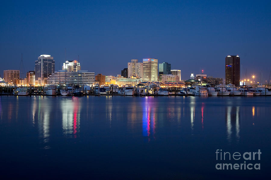 Norfolk Virginia Skyline Photograph by Bill Cobb - Fine Art America