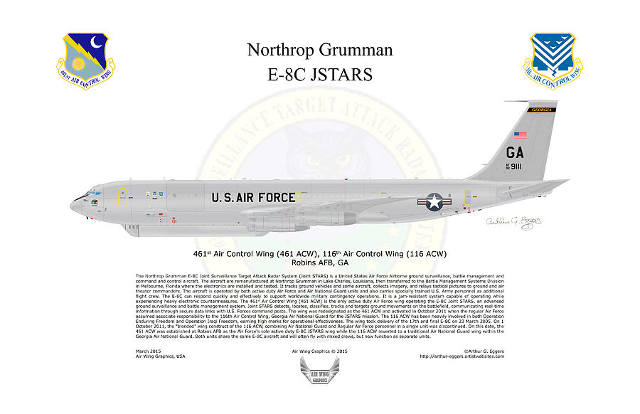 Northrop Grumman E-8C JSTARS #8 Digital Art by Arthur Eggers