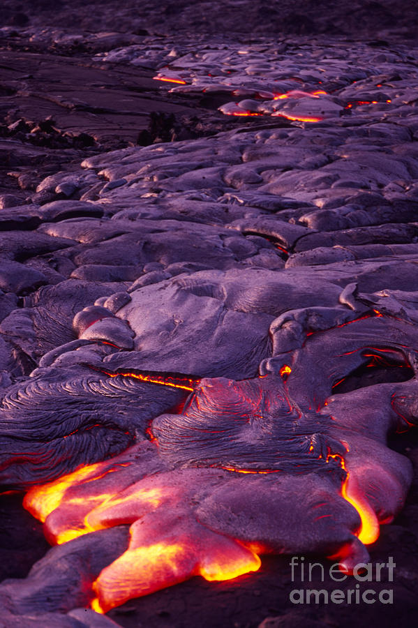 Pahoehoe Lava, Kilauea Volcano, Hawaii #5 Photograph by Douglas Peebles