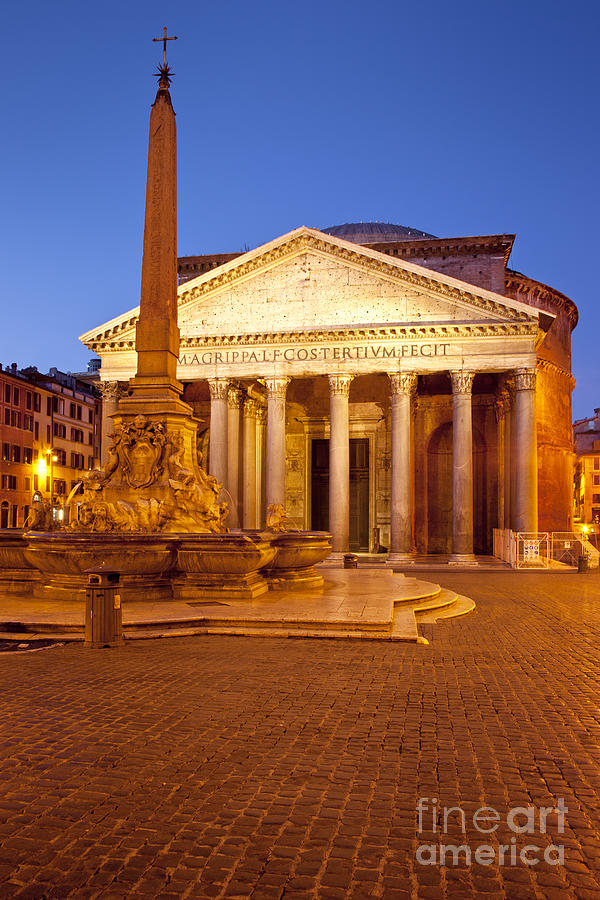 Pantheon - Rome Italy - Night Photograph by Brian Jannsen
