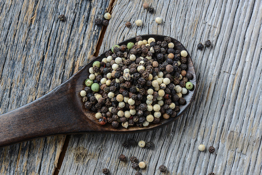 Spoon Still Life Photograph - Peppercorn and Spoon #5 by Brandon Bourdages