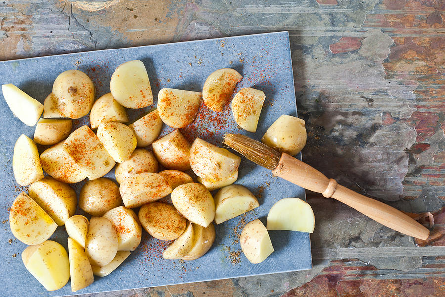 Brush Photograph - Potatoes #5 by Tom Gowanlock