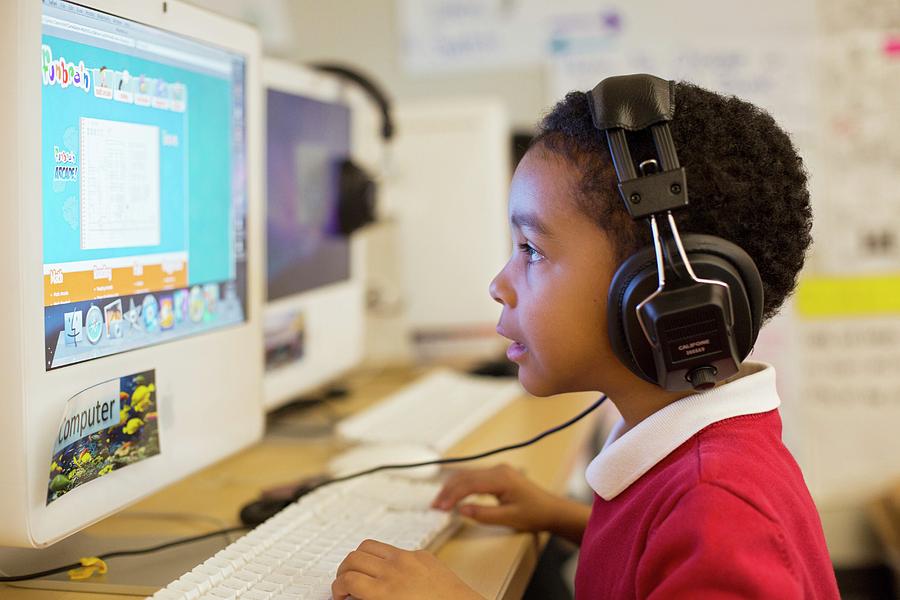 Primary School Computer Lesson Photograph by Jim West Fine Art America
