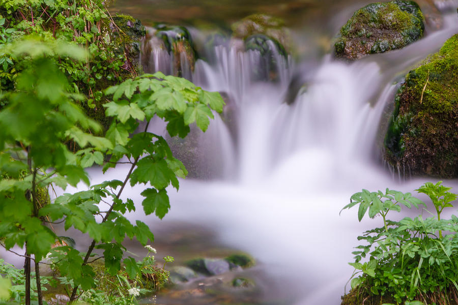 Nature Photograph - Pyrenees Mountain waterfalls  #7 by John Hurley